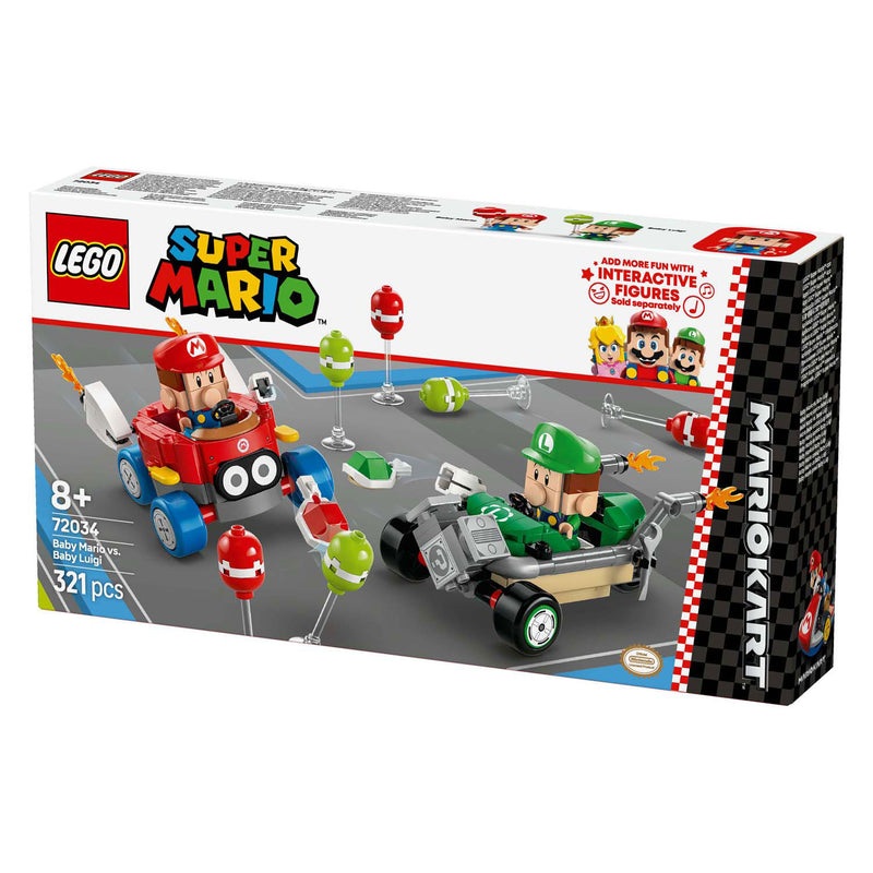 Load image into Gallery viewer, Lego super mario 72034 mario kart baby mario vs. baby luigi
