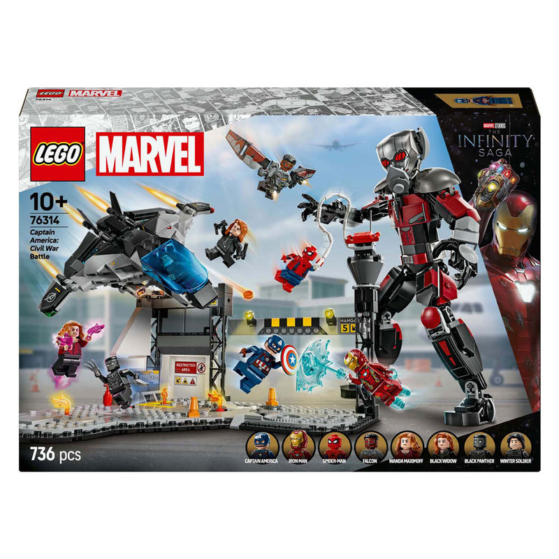 Afbeelding laden in galerijviewer, Lego super heroes 76314 captain america civil war actiescene
