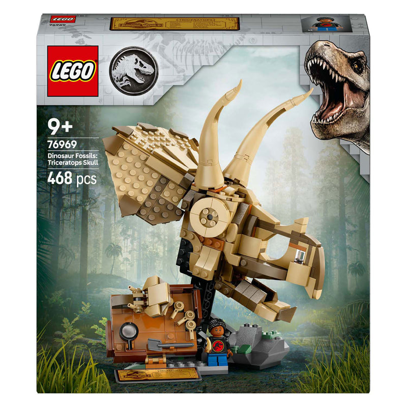 Load image into Gallery viewer, Lego jurassic world 76969 dinosaurusfossielen: triceratops schedel
