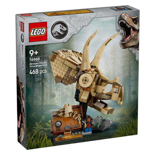 Lego jurassic world - dinosaurusfossielen: triceratops schedel constructiespeelgoed (76969)