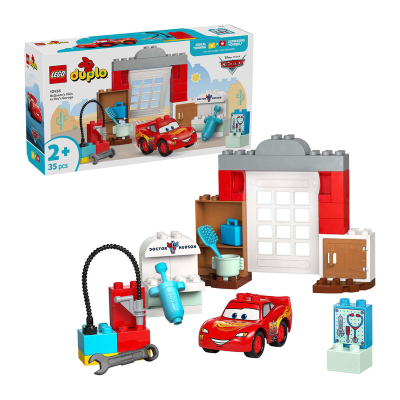 Load image into Gallery viewer, Lego duplo 10456 mcqueens bezoek aan docs garage
