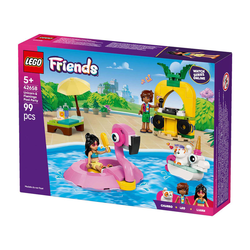 Load image into Gallery viewer, Lego friends 42658 zwembadfeestje met flamingo en eenhoorn
