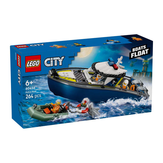 Lego city - achtervolging met politieboot constructiespeelgoed (60456)