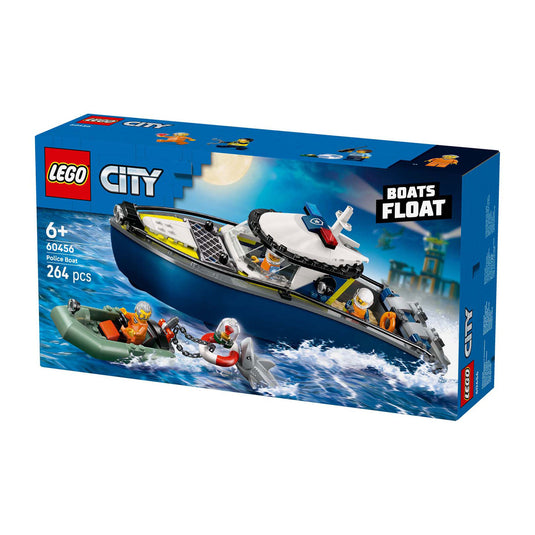 Lego city - achtervolging met politieboot constructiespeelgoed (60456)