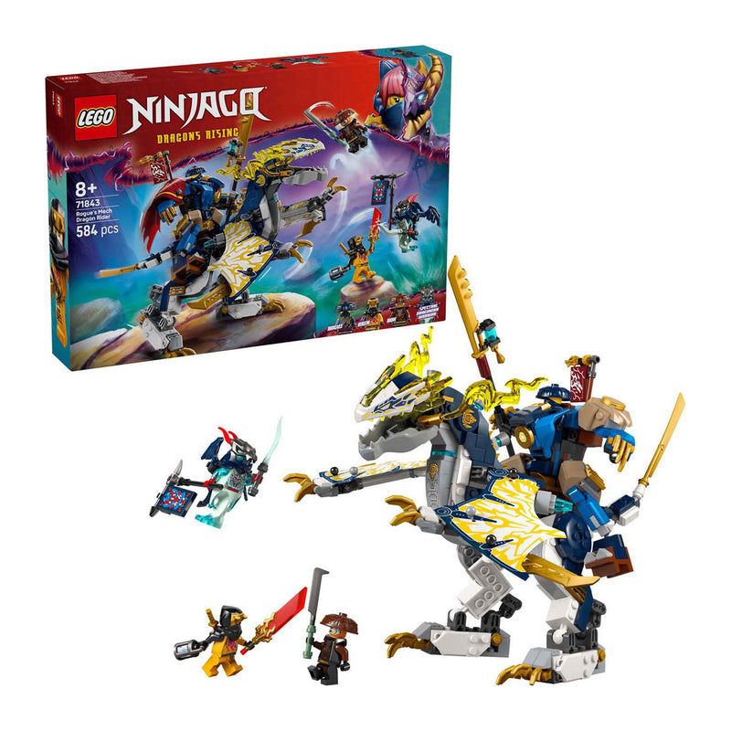 Afbeelding laden in galerijviewer, Lego ninjago 71843 rogue's mecha drakenrijder
