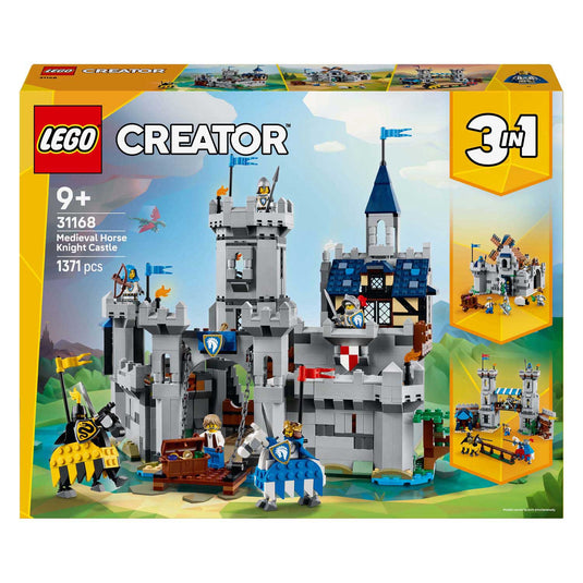 Lego ® creator 3in1 middeleeuws kasteel met ridders te paard - 31168