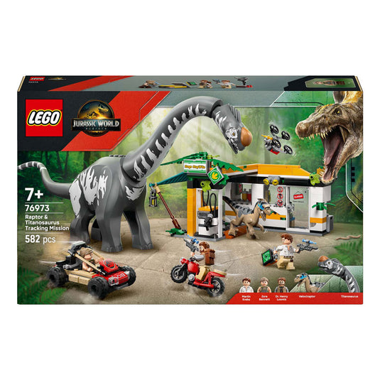 Lego jurassic world 76973 raptor en titanosaurus opsporingsmissie