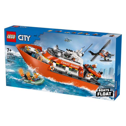 Lego city 60504 kustwacht reddingsboot met helikopter