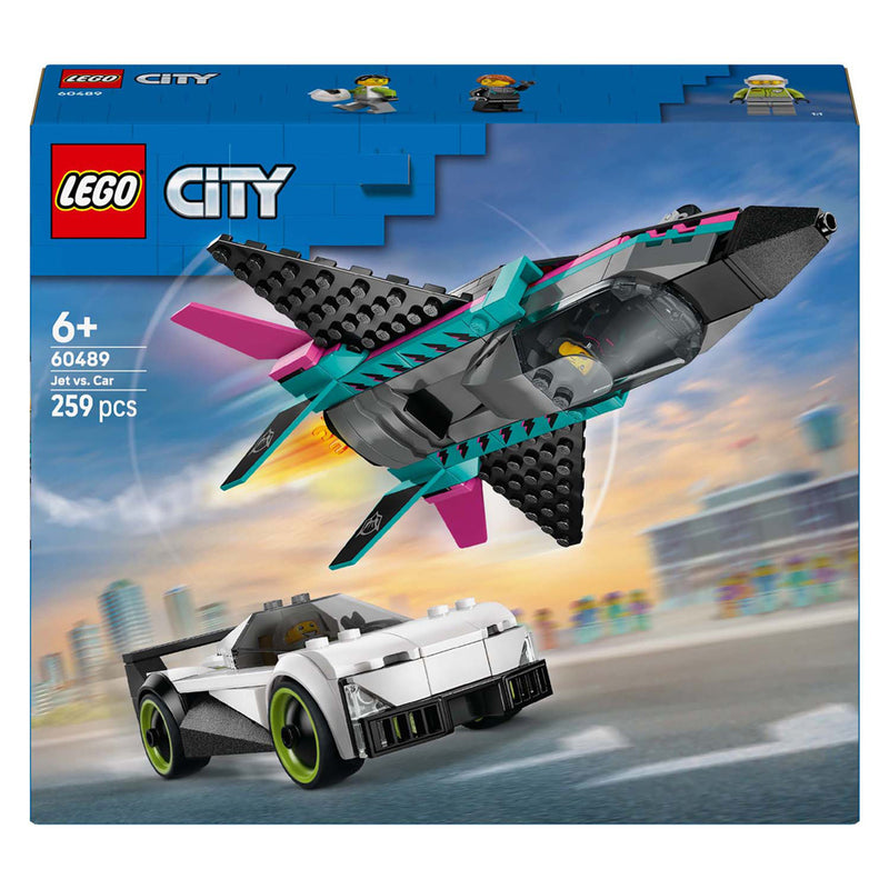 Load image into Gallery viewer, Lego city 60489 straalvliegtuig vs. sportauto
