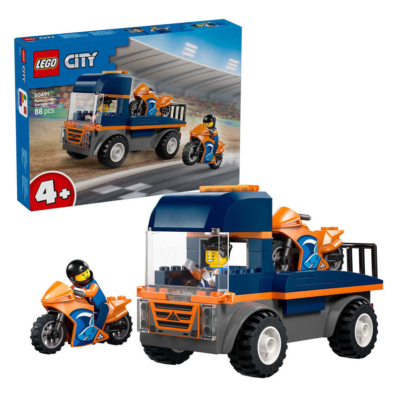 Load image into Gallery viewer, Lego city 60491 transportwagen voor motoren
