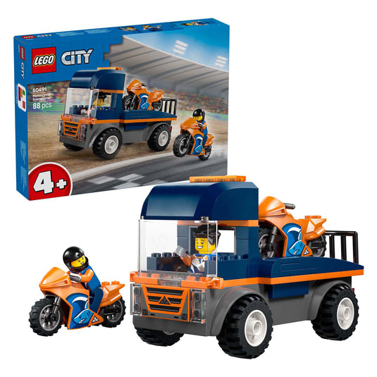 Lego city 60491 transportwagen voor motoren