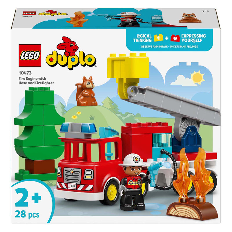 Load image into Gallery viewer, Lego duplo 10473 brandweertruck met slang en brandweerman
