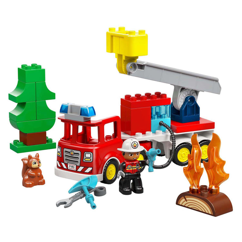 Load image into Gallery viewer, Lego duplo 10473 brandweertruck met slang en brandweerman
