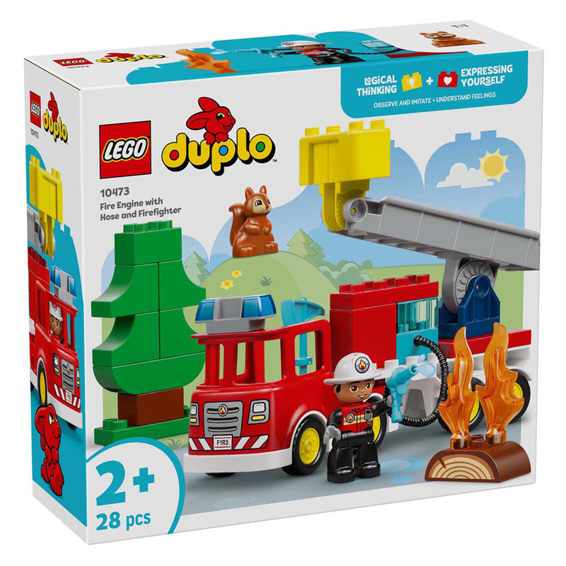 Load image into Gallery viewer, Lego duplo 10473 brandweertruck met slang en brandweerman
