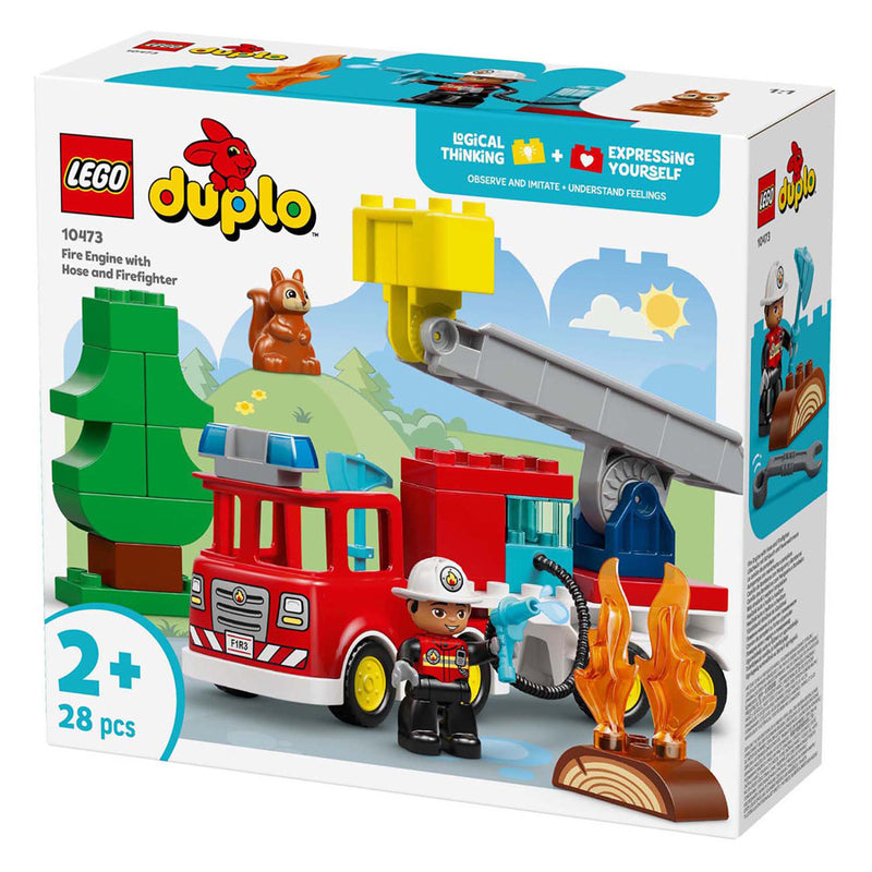 Load image into Gallery viewer, Lego duplo 10473 brandweertruck met slang en brandweerman
