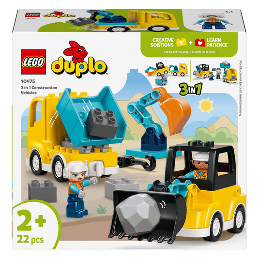 Lego duplo 10475 3-in1 bouwvoertuigen