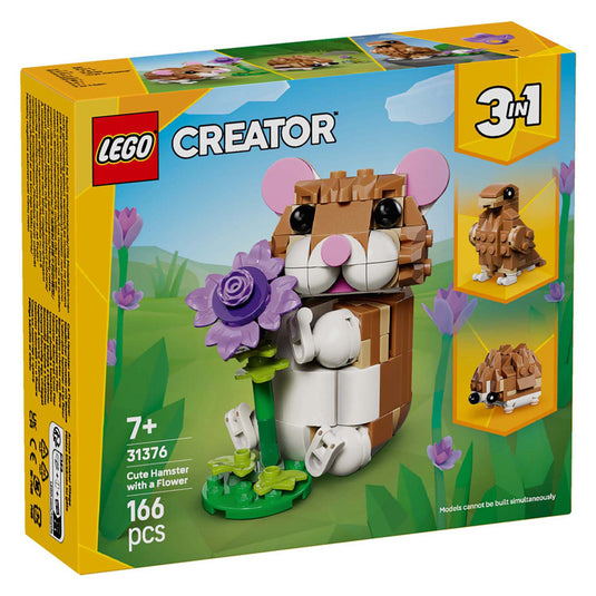 Lego ® creator 3in1 schattige hamster met bloem - 31376