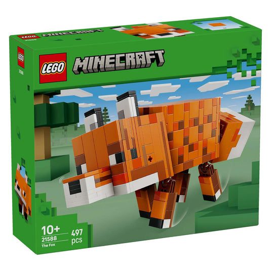 Lego minecraft de vos kinderkamer decoratie en dieren speelgoed voor kinderen - 21588