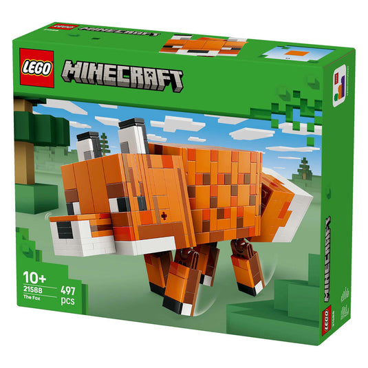 Lego minecraft de vos kinderkamer decoratie en dieren speelgoed voor kinderen - 21588