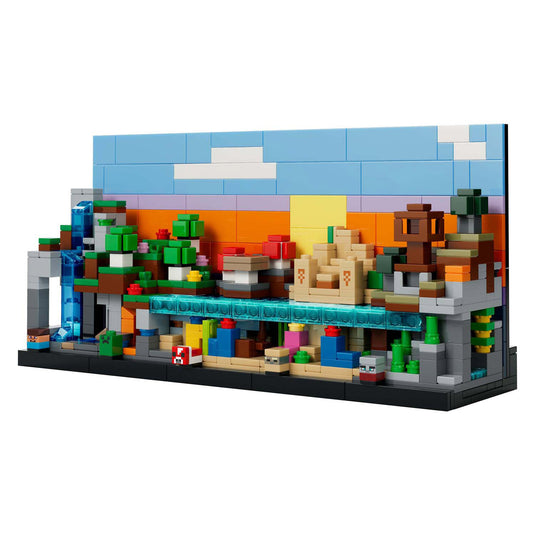 Lego minecraft minibiomen videogame speelgoed voor kinderen en kinderkamer decoratie - 21589
