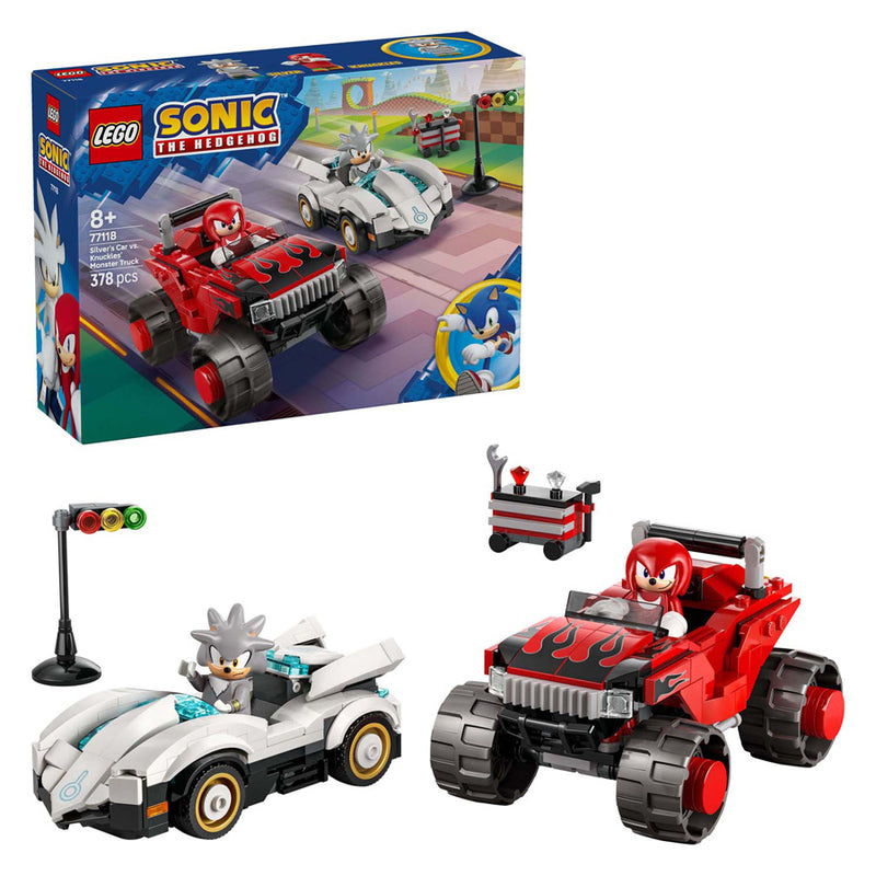 Afbeelding laden in galerijviewer, Lego sonic the hedgehog 77118 silvers auto vs. knuckles' monstertruck
