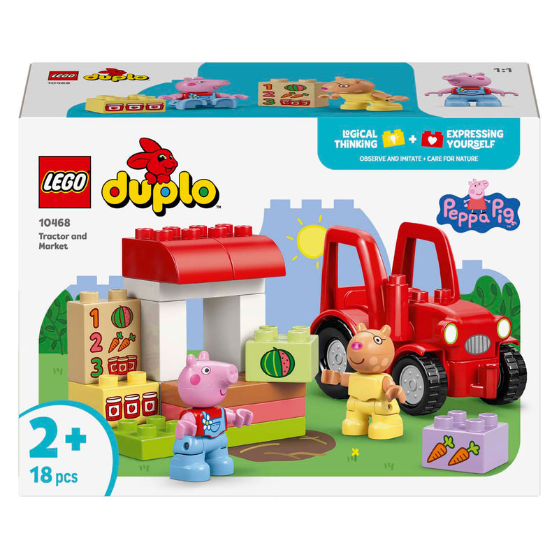 Afbeelding laden in galerijviewer, Lego duplo peppa big tractor en marktkraam dieren speelgoed voor peuters - 10468
