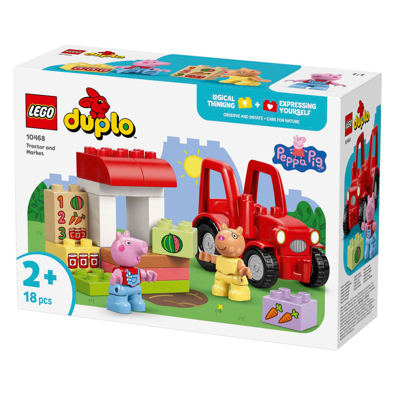 Afbeelding laden in galerijviewer, Lego duplo peppa big tractor en marktkraam dieren speelgoed voor peuters - 10468
