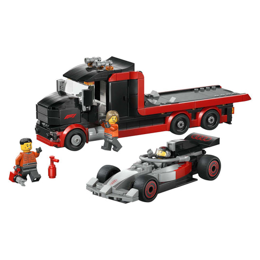 Lego city 60493 f1 displaytruck met audi f1 racewage