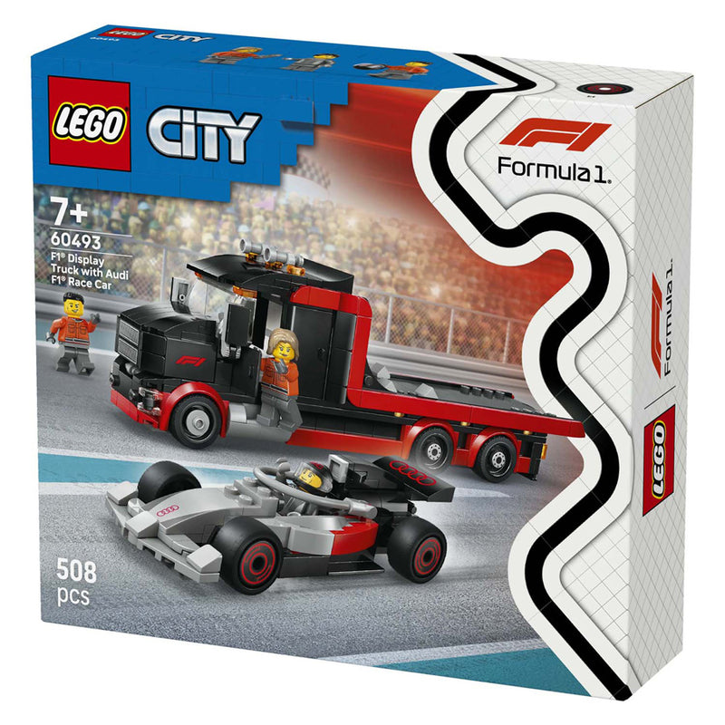 Load image into Gallery viewer, Lego city 60493 f1 displaytruck met audi f1 racewage
