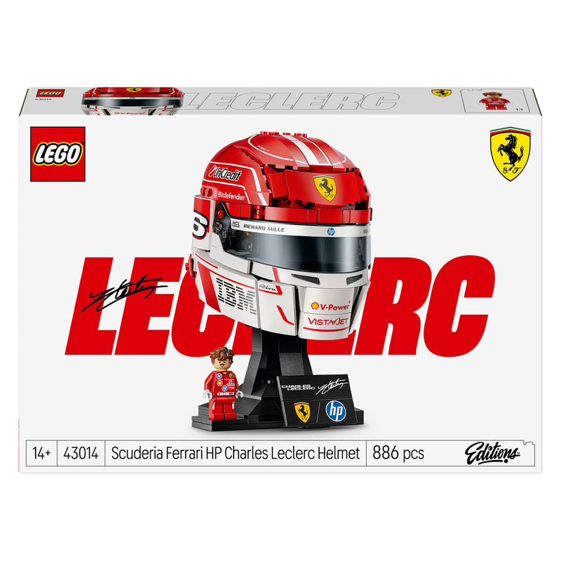 Afbeelding laden in galerijviewer, Lego editions scuderia ferrari hp helm van charles leclerc - 43014
