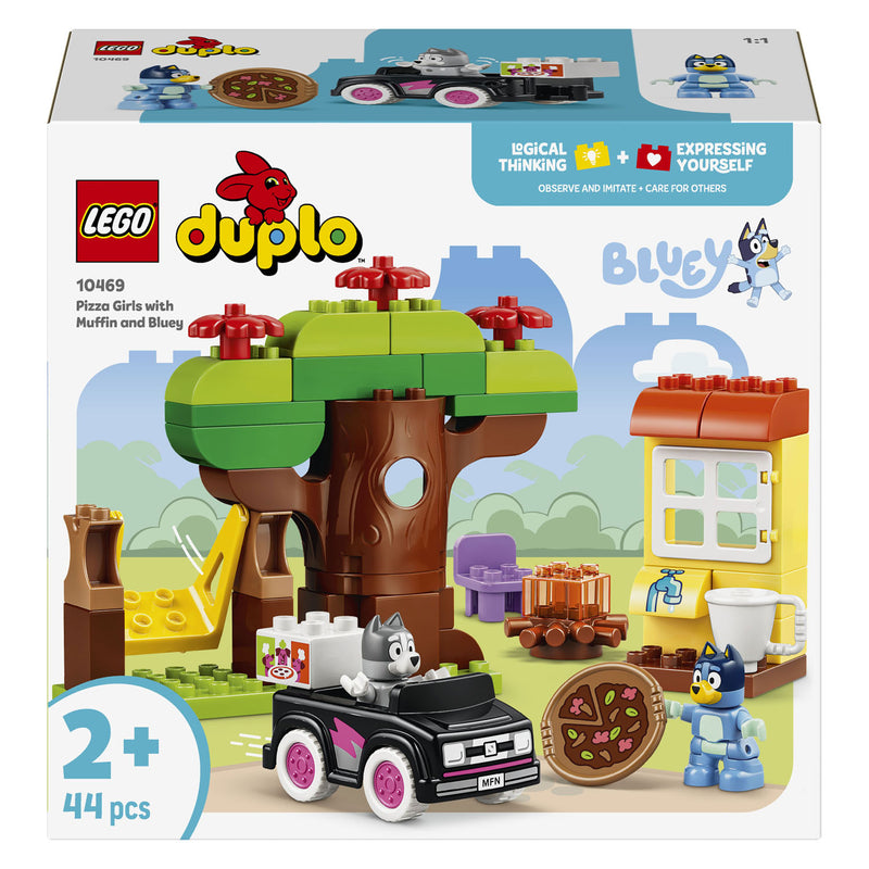 Afbeelding laden in galerijviewer, Lego duplo bluey pizzameisjes met muffin en bluey educatief speelgoed voor peuters 10469
