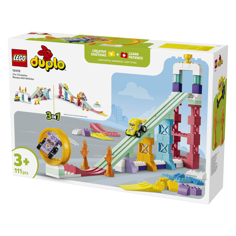 Afbeelding laden in galerijviewer, Lego ® duplo® stad 3-in-1 creatieve hellingen met voertuigen - leerzaam speelgoed voor kinderen vanaf 3 jaar - cadeautip voor peuters - 10478
