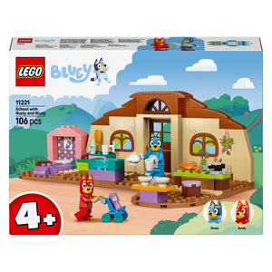 Lego bluey school met rusty en bluey speelgoed voor peuters en kleuters 11221