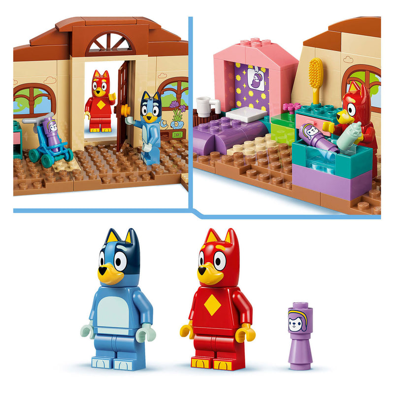 Afbeelding laden in galerijviewer, Lego bluey school met rusty en bluey speelgoed voor peuters en kleuters 11221
