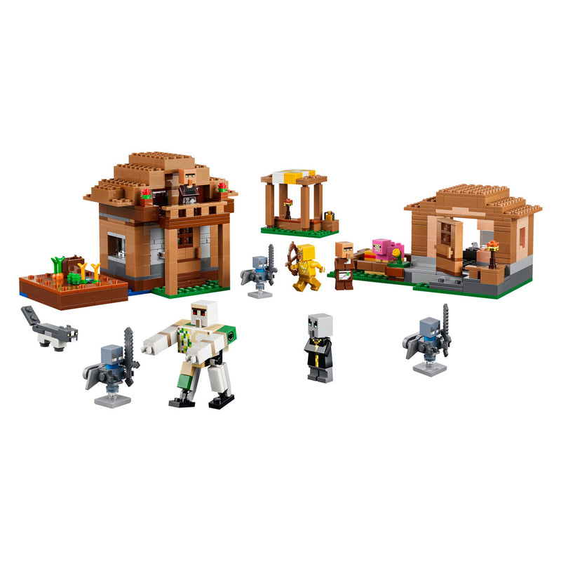 Afbeelding laden in galerijviewer, Lego minecraft oproeper dorpsaanval speelgoed voor kinderen met 11 figuren uit de videogame 21596
