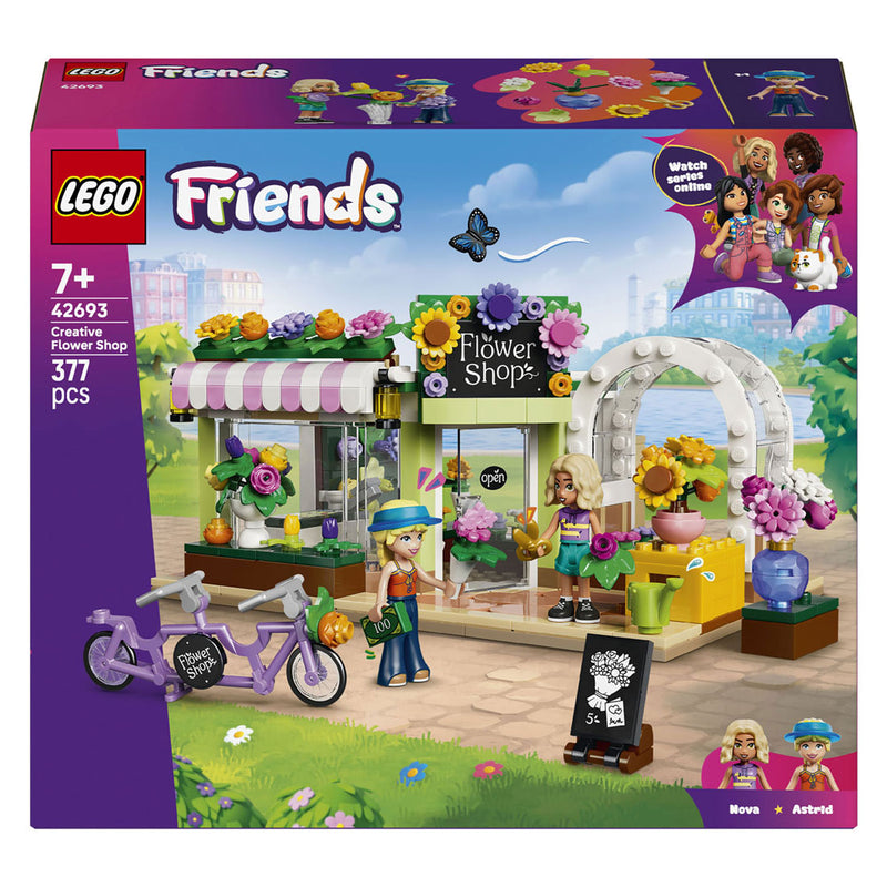 Afbeelding laden in galerijviewer, Lego friends creatieve bloemenwinkel bouwpakket voor kinderen met bloemen en speelgoedwinkel 42693
