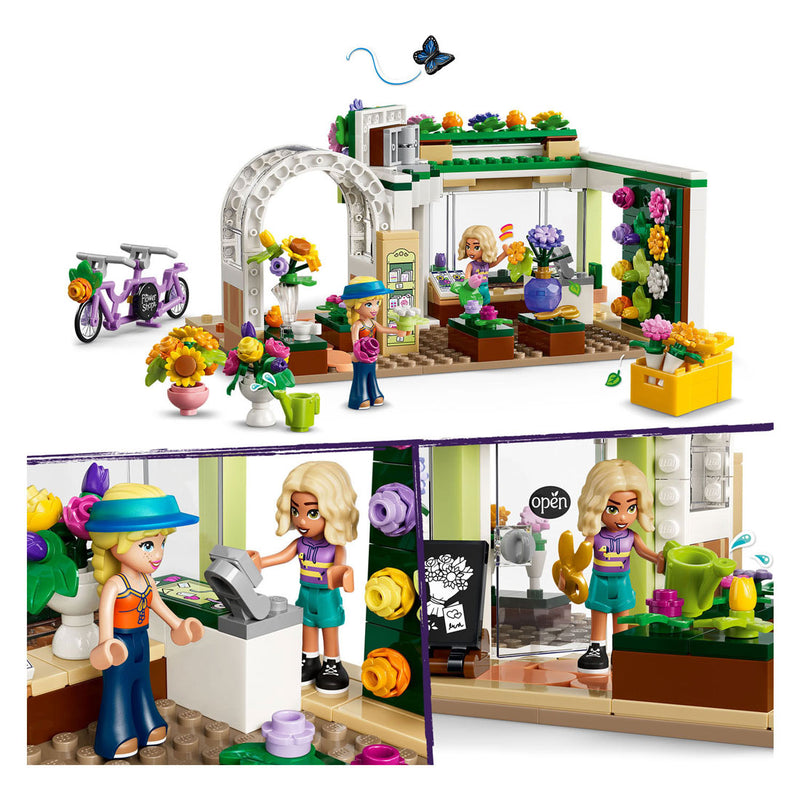 Afbeelding laden in galerijviewer, Lego friends creatieve bloemenwinkel bouwpakket voor kinderen met bloemen en speelgoedwinkel 42693
