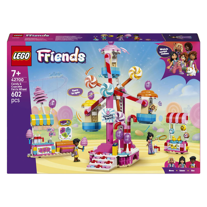 Afbeelding laden in galerijviewer, Lego friends reuzenrad van snoep en cupcakes speelgoed voor kinderen vanaf 7 jaar 42700
