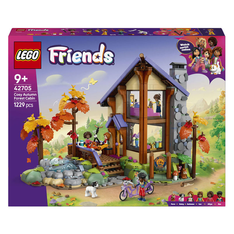 Afbeelding laden in galerijviewer, Lego friends gezellige boshut in de herfst speelgoed met dieren figuren en poppetjes 42705
