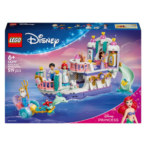 Lego disney princess ariëls koninklijke trouwboot bouwpakket voor kinderen met 7 poppetjes 43299