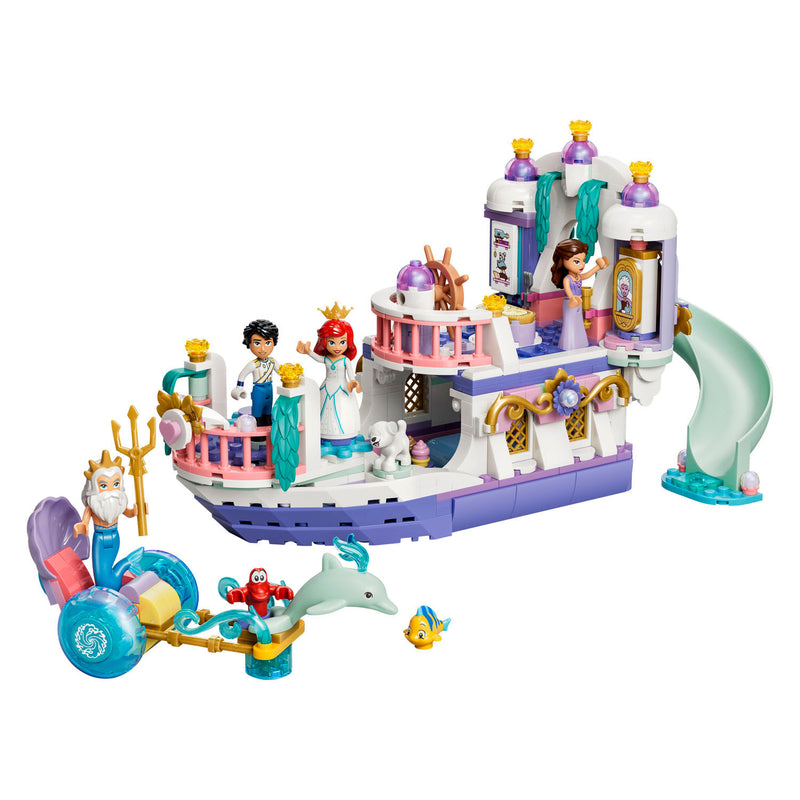 Afbeelding laden in galerijviewer, Lego ǀ disney princess ariëls koninklijke trouwboot bouwpakket voor kinderen met 7 poppetjes 43299
