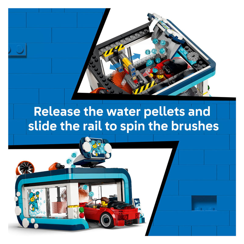 Load image into Gallery viewer, Lego city autowasstraat auto bouwpakket voor kinderen vanaf 6 jaar 60497

