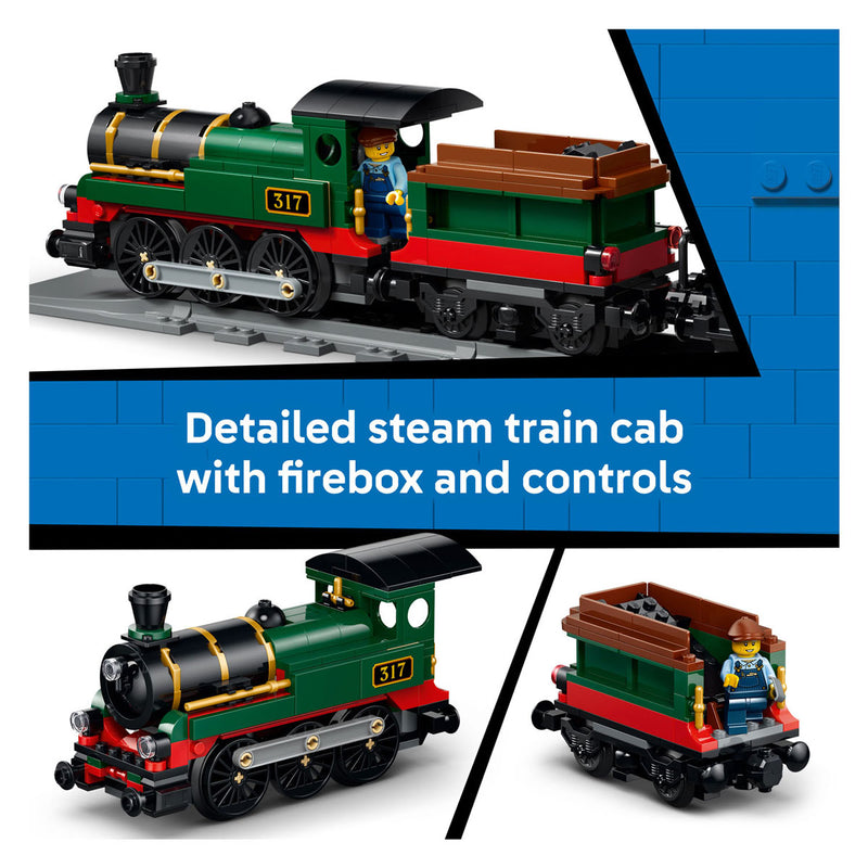 Afbeelding laden in galerijviewer, Lego city vintage stoomtrein trein speelgoed voor kinderen van 7 jaar en ouder - 60511
