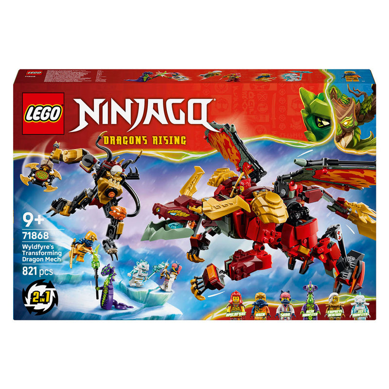 Afbeelding laden in galerijviewer, Lego ninjago 71868 wyldfyre's transformerende drakenmecha
