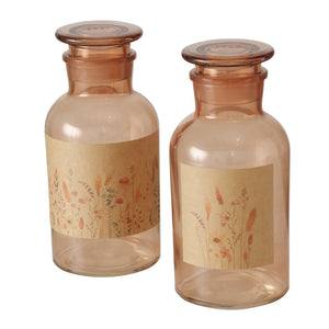 Boltze home apothekers fles kornelia 10xh22cm glas