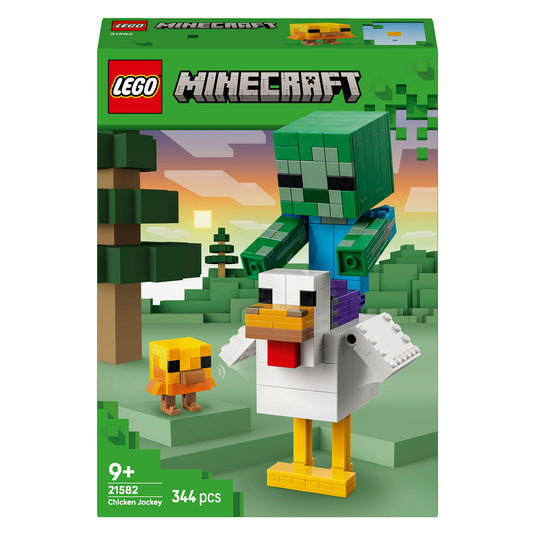 Lego ® minecraft® kipberijder bouwspeelgoed - gamingdecoratie met babyzombie, kip en kuiken - cadeautip voor jongens en meisjes vanaf 9 jaar - 21582