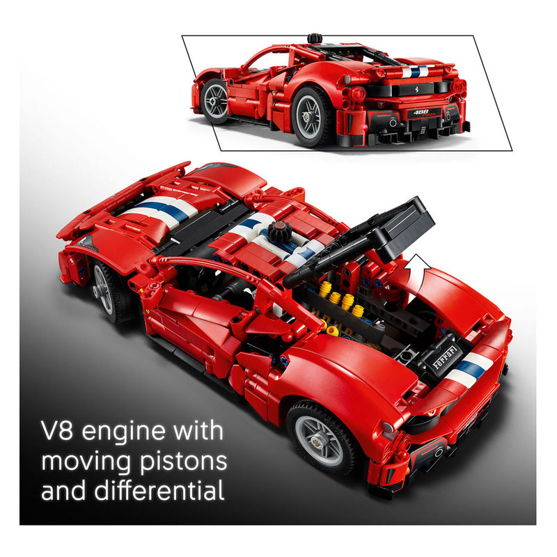 Load image into Gallery viewer, Lego technic ferrari 488 pista auto speelgoed voor kinderen en decoratie 42235
