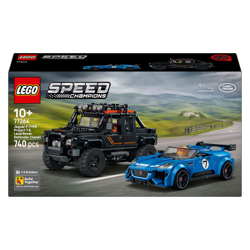 Load image into Gallery viewer, Lego speed champions jaguar project 7 en land rover defender auto bouwpakket voor kinderen 77264
