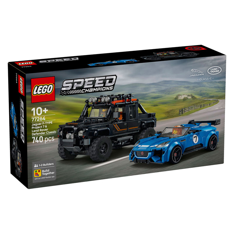 Load image into Gallery viewer, Lego speed champions 77264 jaguar project 7 en land rover defender

