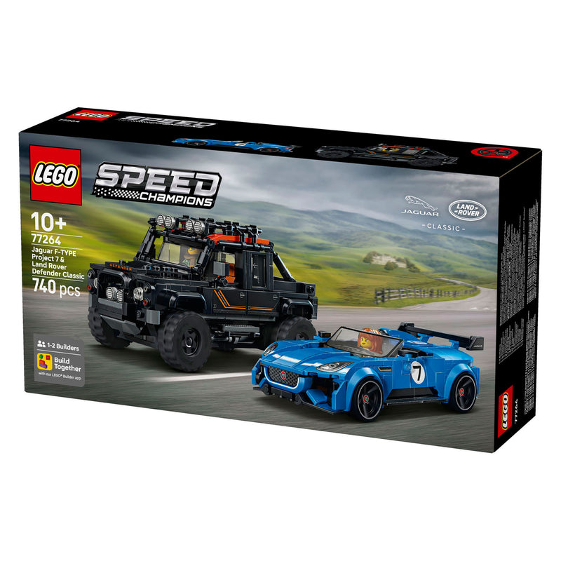 Load image into Gallery viewer, Lego speed champions 77264 jaguar project 7 en land rover defender

